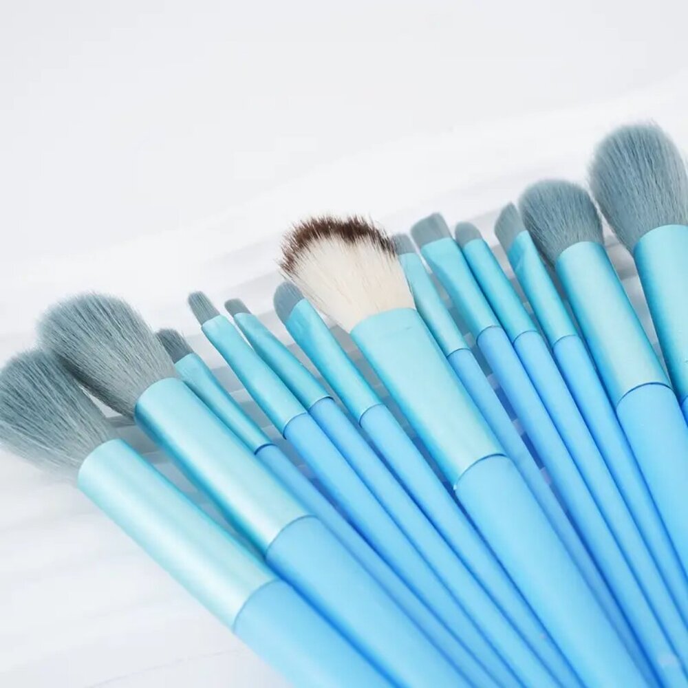 Dusty Blue 13pc Make Up Brushes